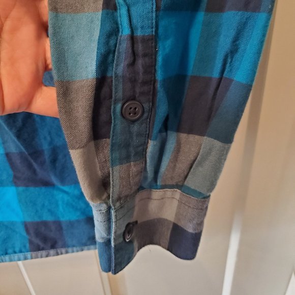Columbia Sportswear Company Blue Plaid button Down LongSleeve Men's Shirt-Small - Picture 5 of 5